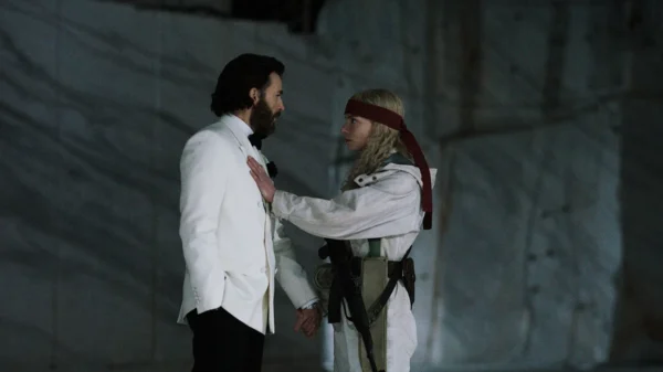 Chris Evans and Anya Taylor-Joy in Sacrifice