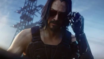 Keanu Reeves in Cyberpunk 2077 game.