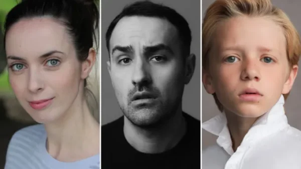 Kate O'Flynn, Jamie Demetriou and Dexter Sol Ansell, who will be in Naughty